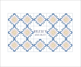 素雅花纹瓷砖图案