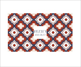 暗红花卉瓷砖图案