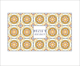 圆形花纹瓷砖图案