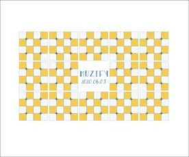 黄色格纹瓷砖图案