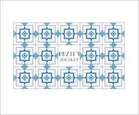 蓝色系瓷砖图案