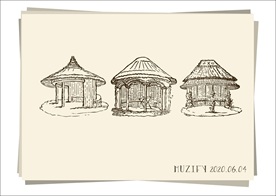 3款入圆顶凉亭 素描画