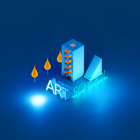 艺术 学校 模型 大楼 树木