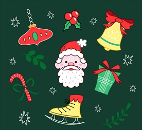 彩色圣诞节元素