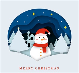 冬季雪人剪贴画