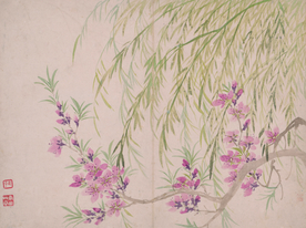 清代恽寿平花草绘画