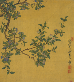 清代恽寿平花草绘画