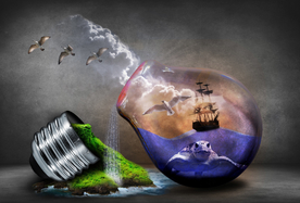 创意灯泡思维想法图片