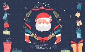 圣诞老人头像贺卡