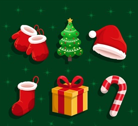 质感圣诞节元素