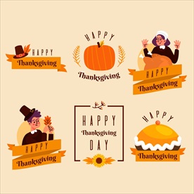 感恩节标签设计