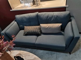 蓝色沙发布艺沙发