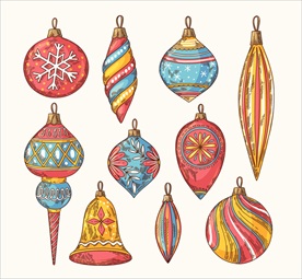 彩绘圣诞节挂饰