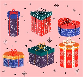 花纹圣诞礼盒