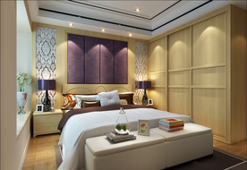 新中式卧室效果图