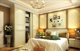 简欧式卧室效果图