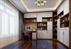 新中式书房效果图