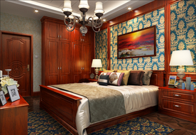 中式卧室效果图