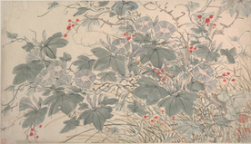 明代陈淳花卉花草绘画