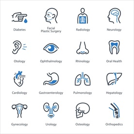 16款蓝色身体健康图标icon