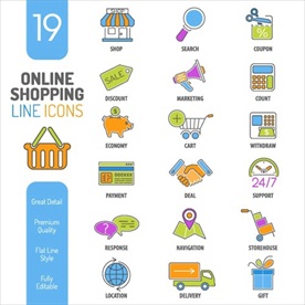 工作流程卡片扁平化矢量素材