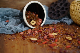 红枣红米粥米摄影照片素材