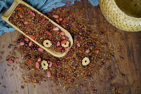 红枣红米粥米摄影照片素材