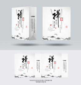 中国风禅手提袋设计