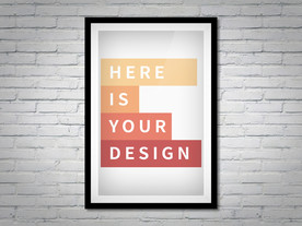 墙体海报样机，海报实物效果图