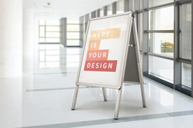 海报架，海报样机效果图