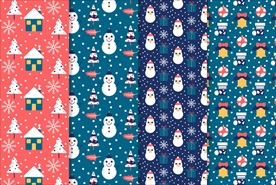 圣诞雪花无缝背景