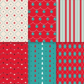 圣诞元素无缝背景