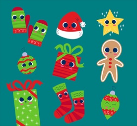 大眼睛圣诞物品