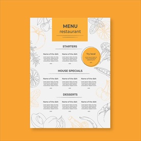 手绘蔬菜水果菜单