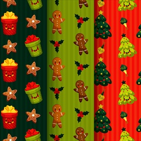 圣诞元素无缝背景