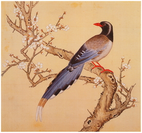 复古花鸟工笔画