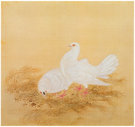 复古花鸟工笔画