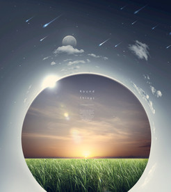 极坐标效果鱼眼海报图片