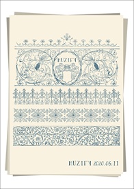 6款入复古花边边框手绘稿