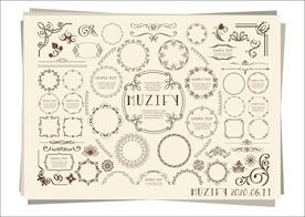 50款入花边 花纹 相框素材