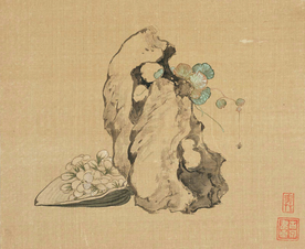 花卉奇石国画