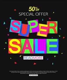 黑五超级促销海报