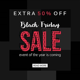 黑五半价促销海报
