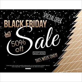 黑五半价促销海报