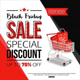 半价促销黑五海报