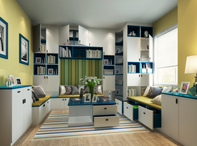 现代简约轻奢风格书房榻榻米