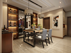 新中式饭厅小客厅