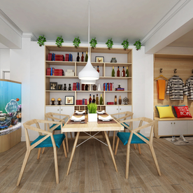 田园风小饭厅餐厅装修设计