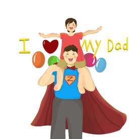 父亲节插画