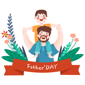 父亲节插画